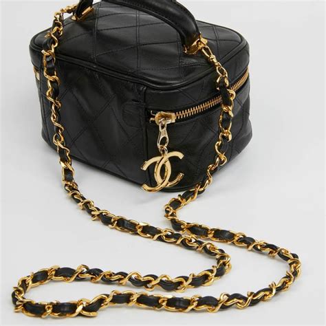 chanel vanity bag with handle|vintage chanel vanity case.